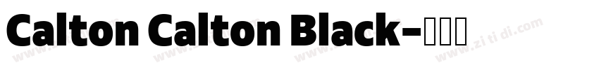 Calton Calton Black字体转换
